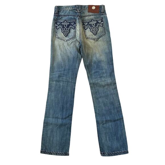 Antik Denim Bronson Slim Fit Embroidered Distressed Jeans Size 30 x 36 NWT $275 - Picture 2 of 10